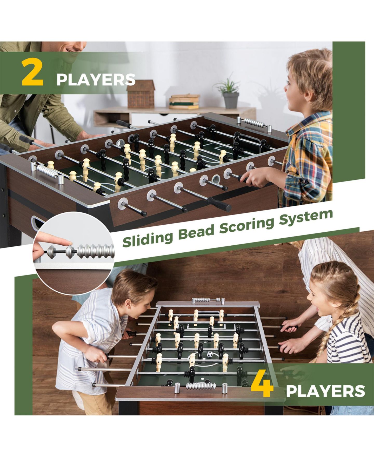 Детская игрушка SUGIFT 54 Inch Indoor Competition Game Soccer Table, цвет: Коричневый — фото 5