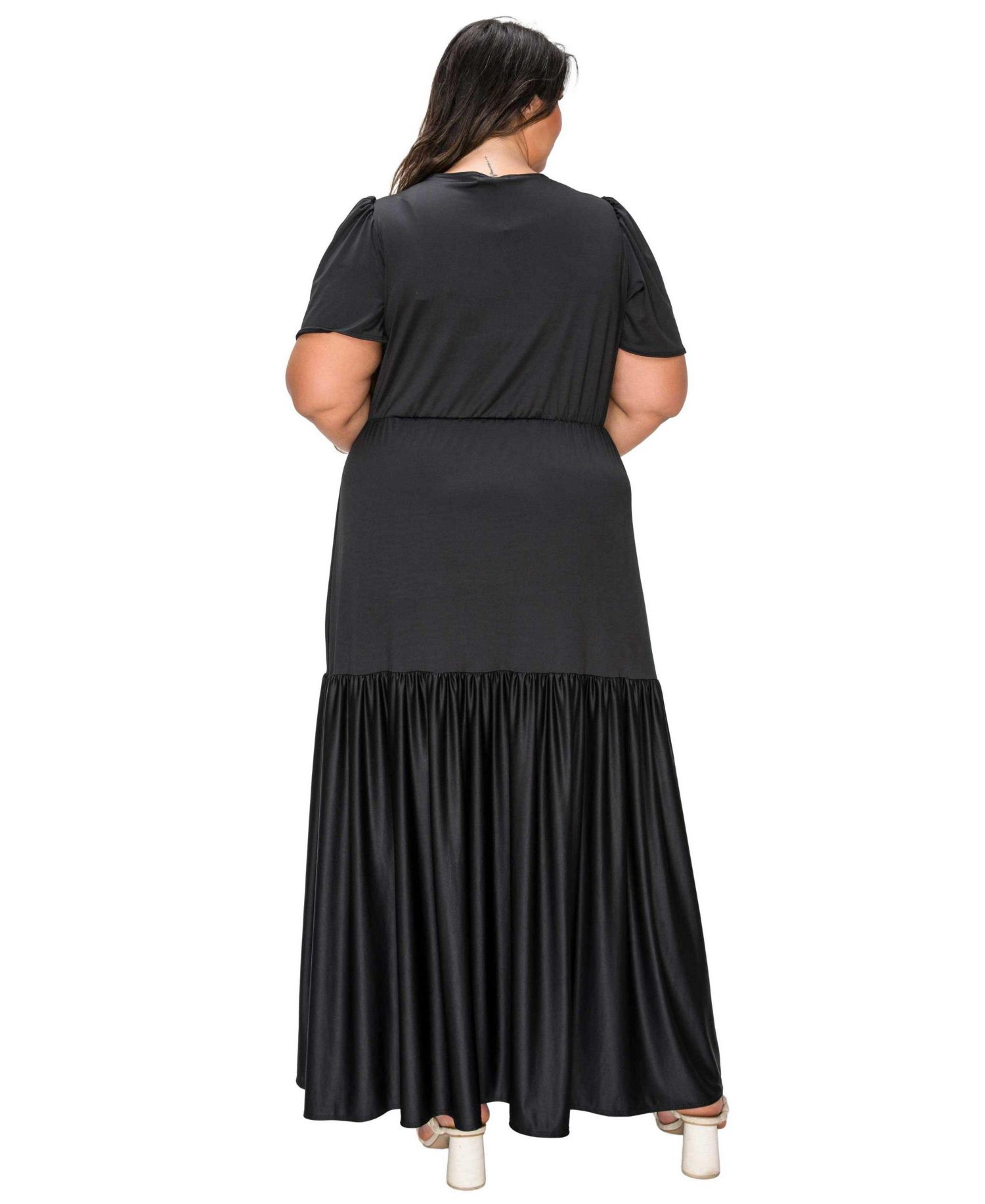 Women's Plus Size Violetta Tiered Surplice Dress