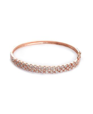 Women's silver Soiree Stone Bangle Bracelet