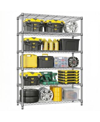 6-Tier Adjustable Metal Storage Shelving Unit