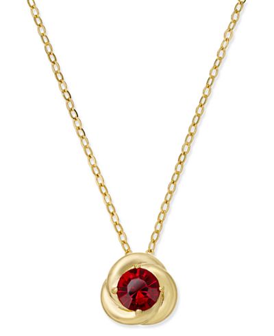 Danori Gold-Tone Colored Crystal Pendant Necklace, Only at Macy's