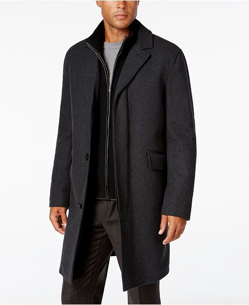 Cole Haan Men's Twill Bibby Overcoat & Reviews - Coats ...