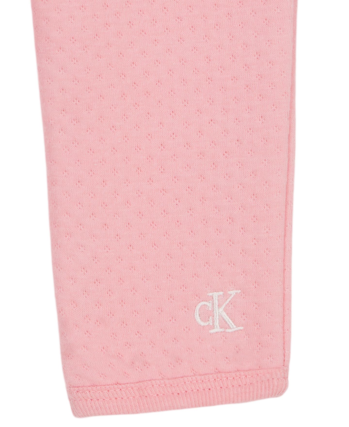 Детский комплект Calvin Klein для девочки: куртка с капюшоном, боди и брюки, цвет: Розовый / Белый — фото 8