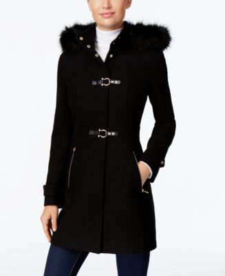 Ivanka trump belted faux fur coat best sale