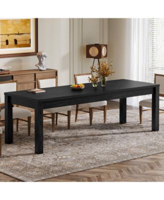 78.7" Large Dining Table for 6 8 10, Solid Wood Rustic Kitchen Table, Modern Farmhouse Rectangular Dining Desk