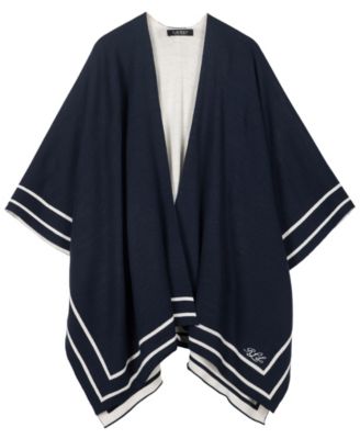 Reversible Border Stripe Ruana