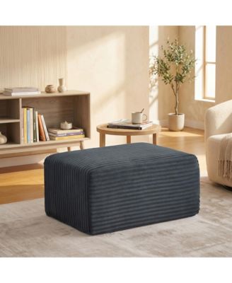 L-Shaped Cloud Sectional Sofa with Ottoman