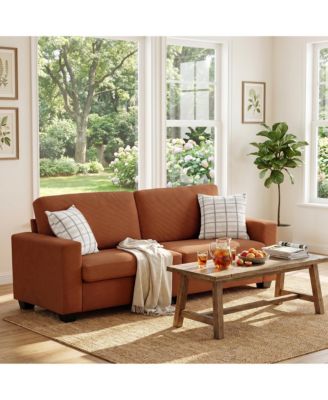 Modern Oversized Deep Seat Loveseat with Soft Corduroy Fabric, Machine-Washable Covers and Durable Metal Frame - Cozy Seating for Living Room