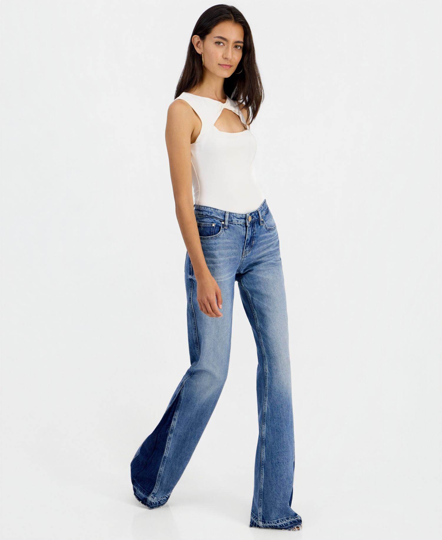 Women's Beverly Contrast Panel Flare Jeans
