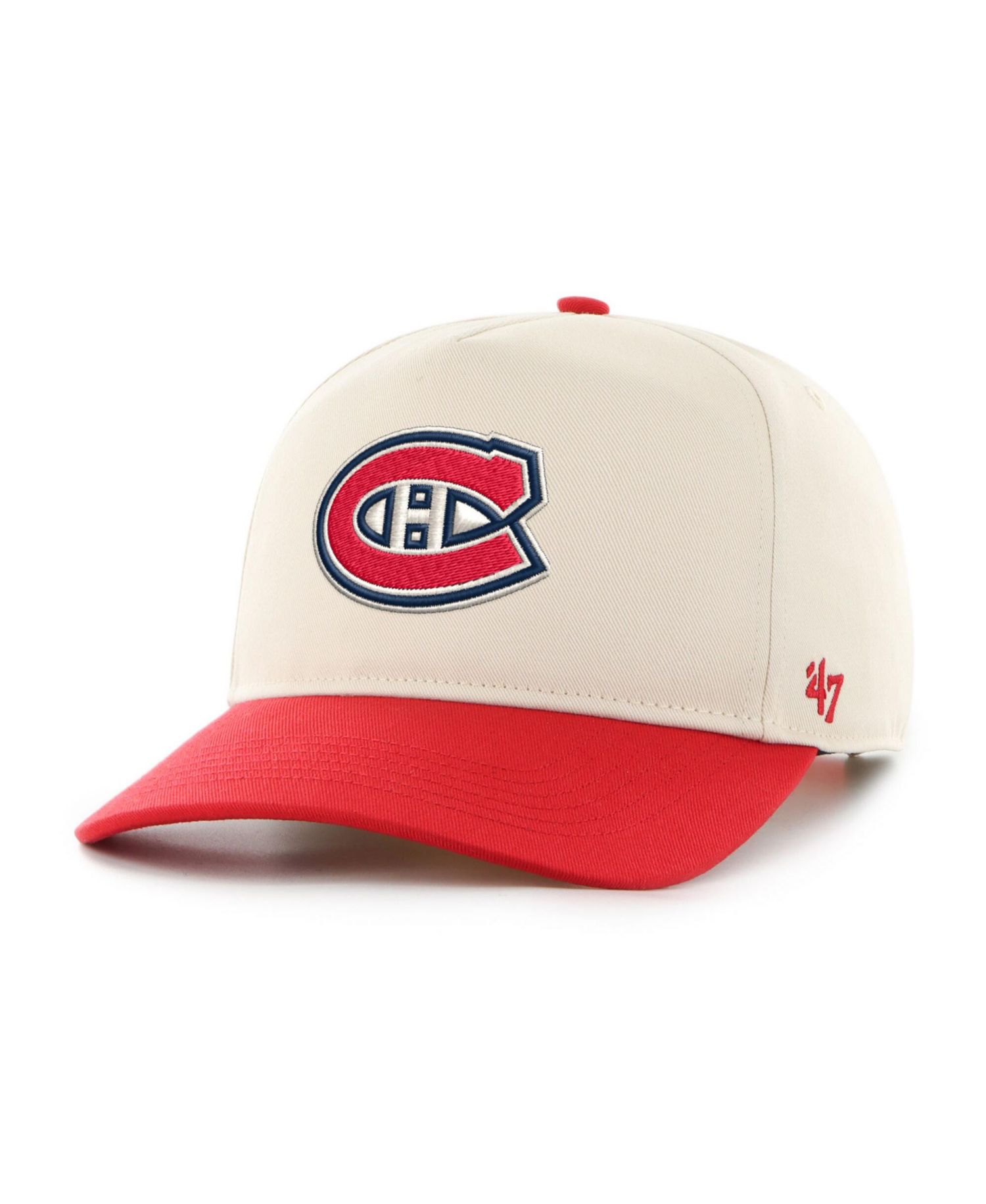 Men's Cream/Red Montreal Canadiens Logo Hitch Adjustable Hat