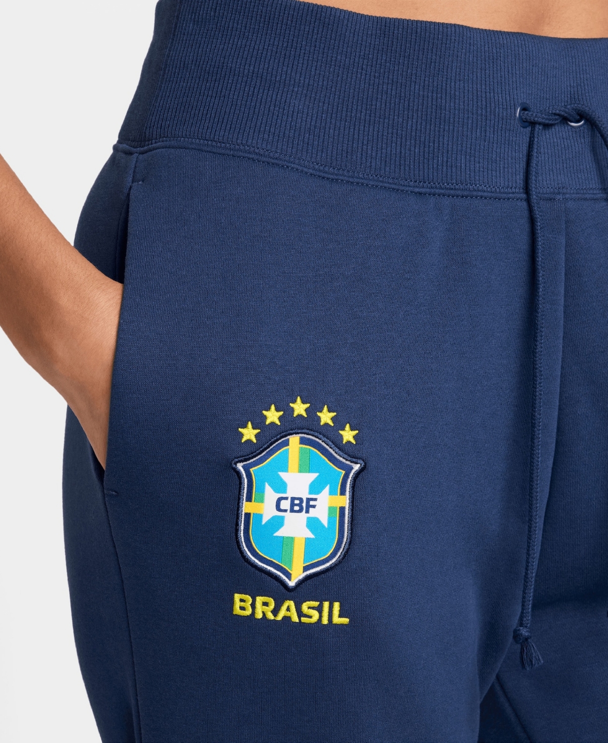 Nike Women's Blue Brazil National Team Phoenix Fleece High-Waisted Pants