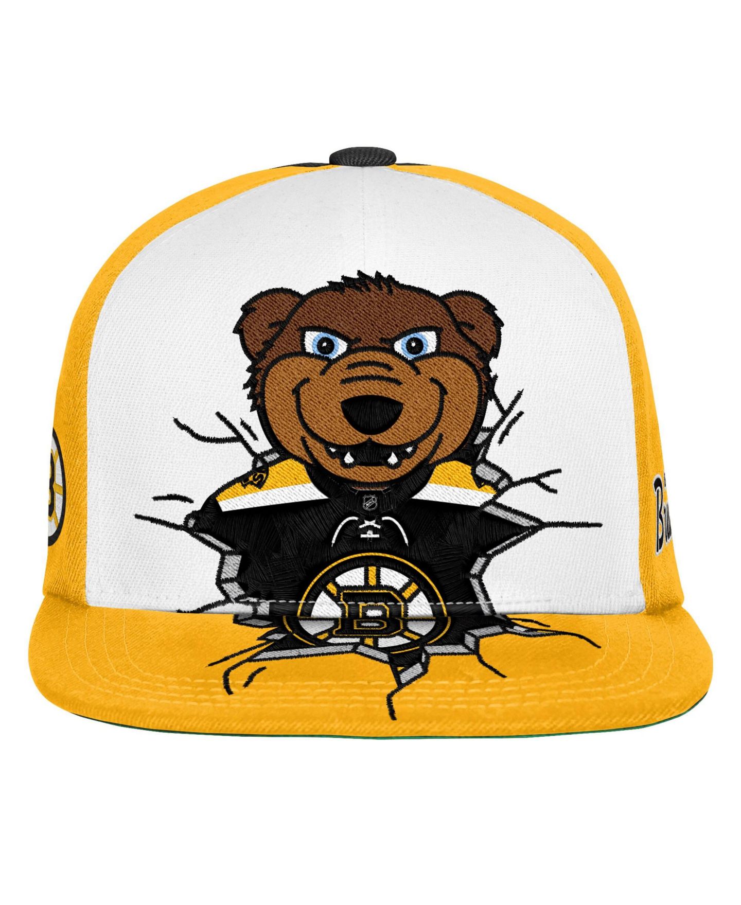 Детская кепка Mitchell & Ness Black Boston Bruins Mascot Snapback Hat — фото 3