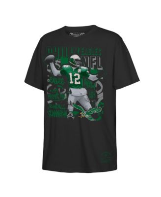 Big Boys and Girls Randall Cunningham Black Philadelphia Eagles Star Player T-Shirt