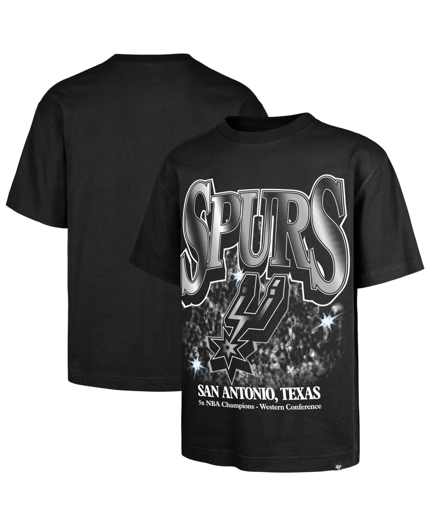 Men's Black San Antonio Spurs Past Champs Collection Flashbulb Foundation T-Shirt