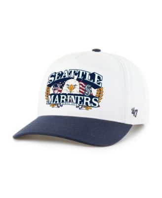 Men's White/Navy Seattle Mariners Americana Eagle Hitch Adjustable Hat