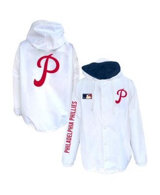 Men's White Philadelphia Phillies Big & Tall Full-Snap Hooded Jacket