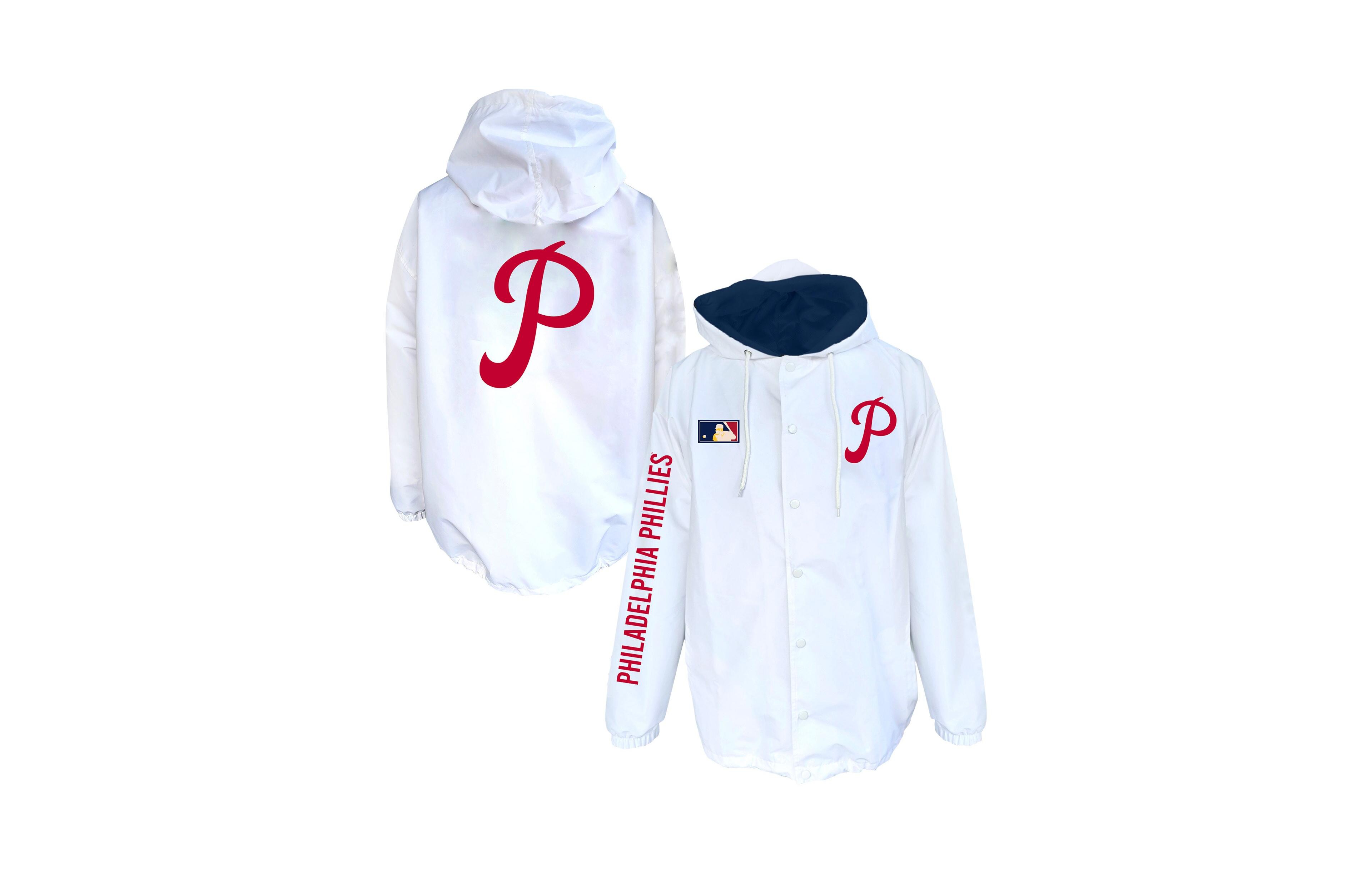 Mitchell & Ness Men's White Philadelphia Phillies Big Tall Full-Snap Hooded Jacket