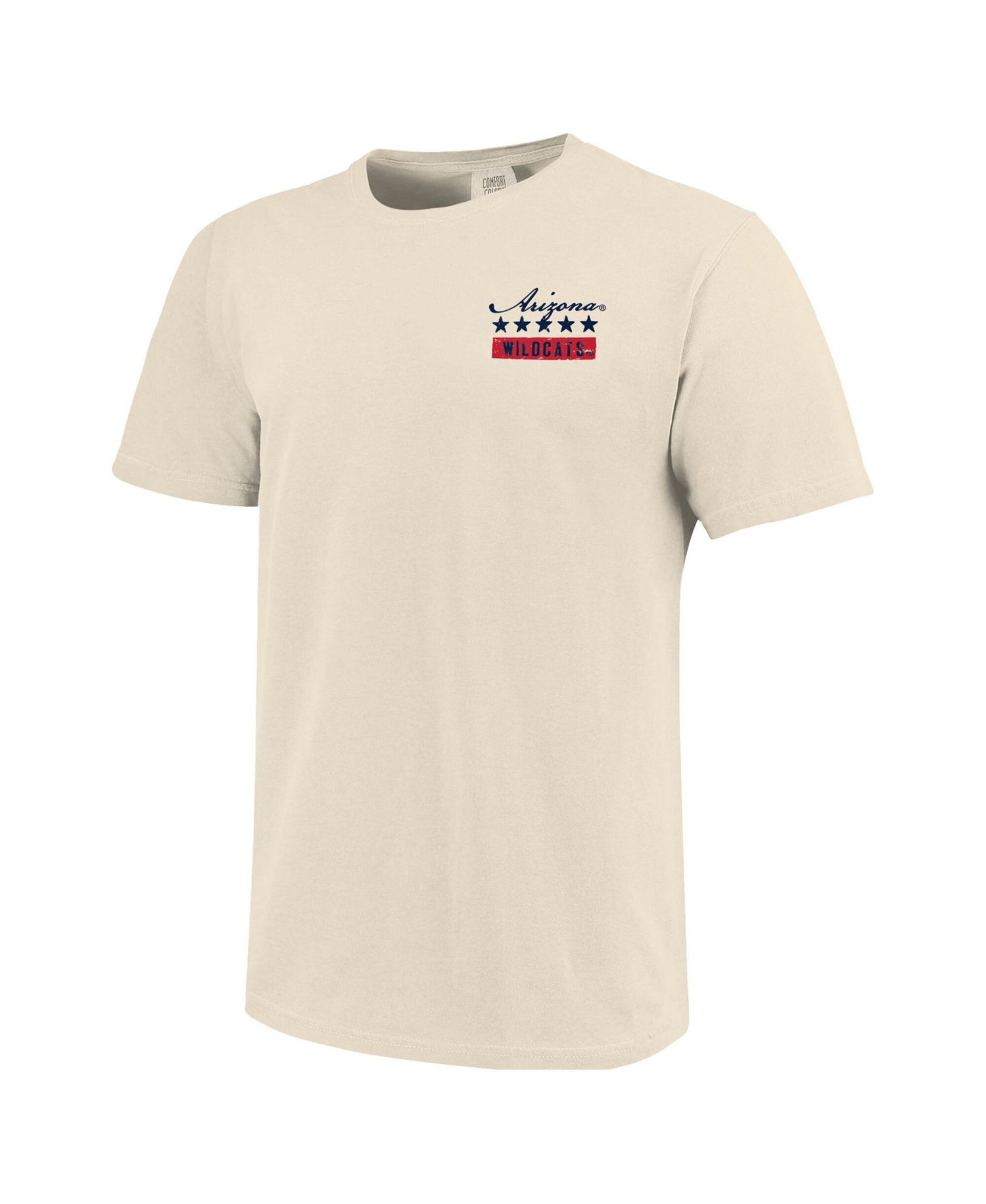 Men's Cream Arizona Wildcats Uncle Sam Mascot T-Shirt