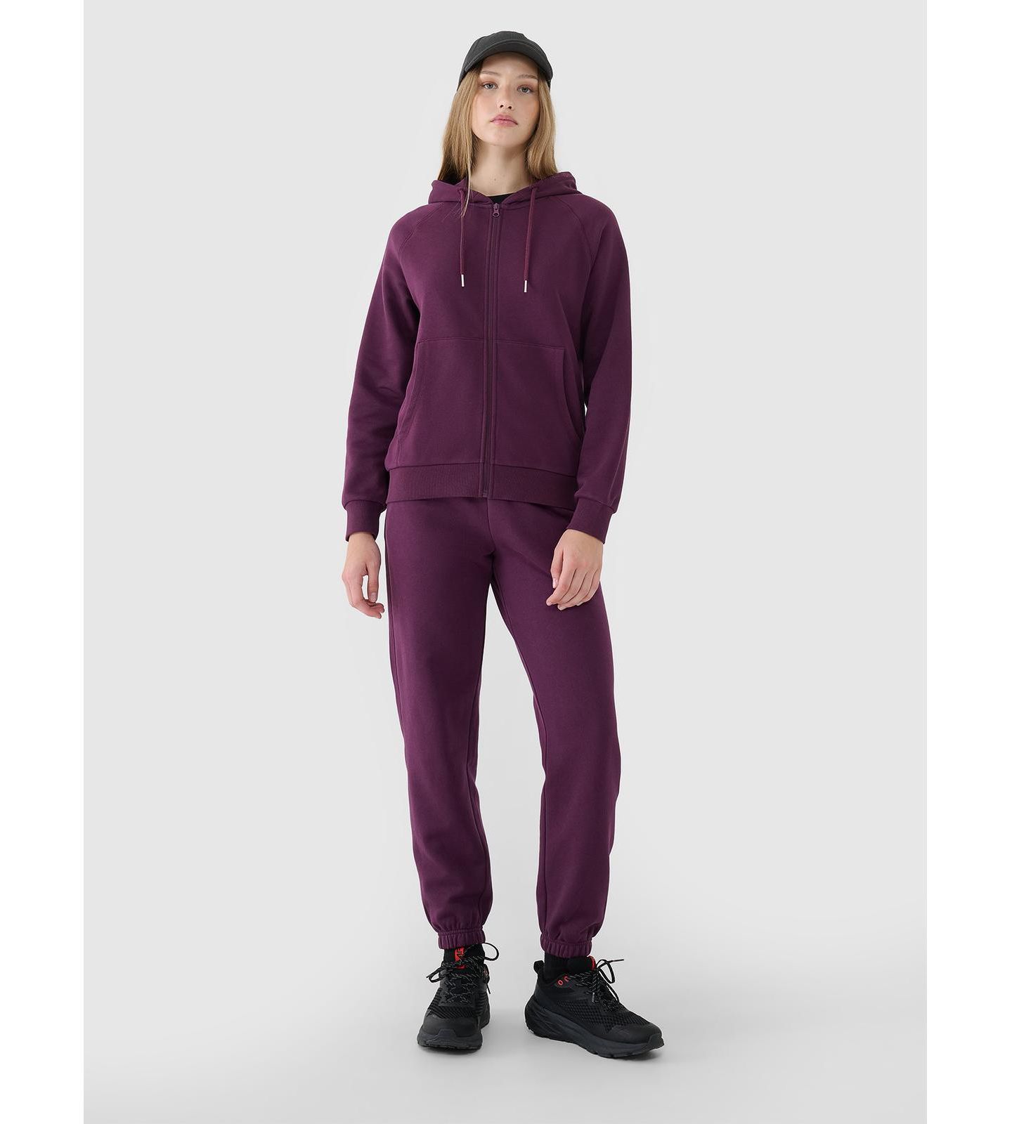 Женское худи 4F Zip-Up Hooded, цвет: Тёмный фиолетовый — фото 5