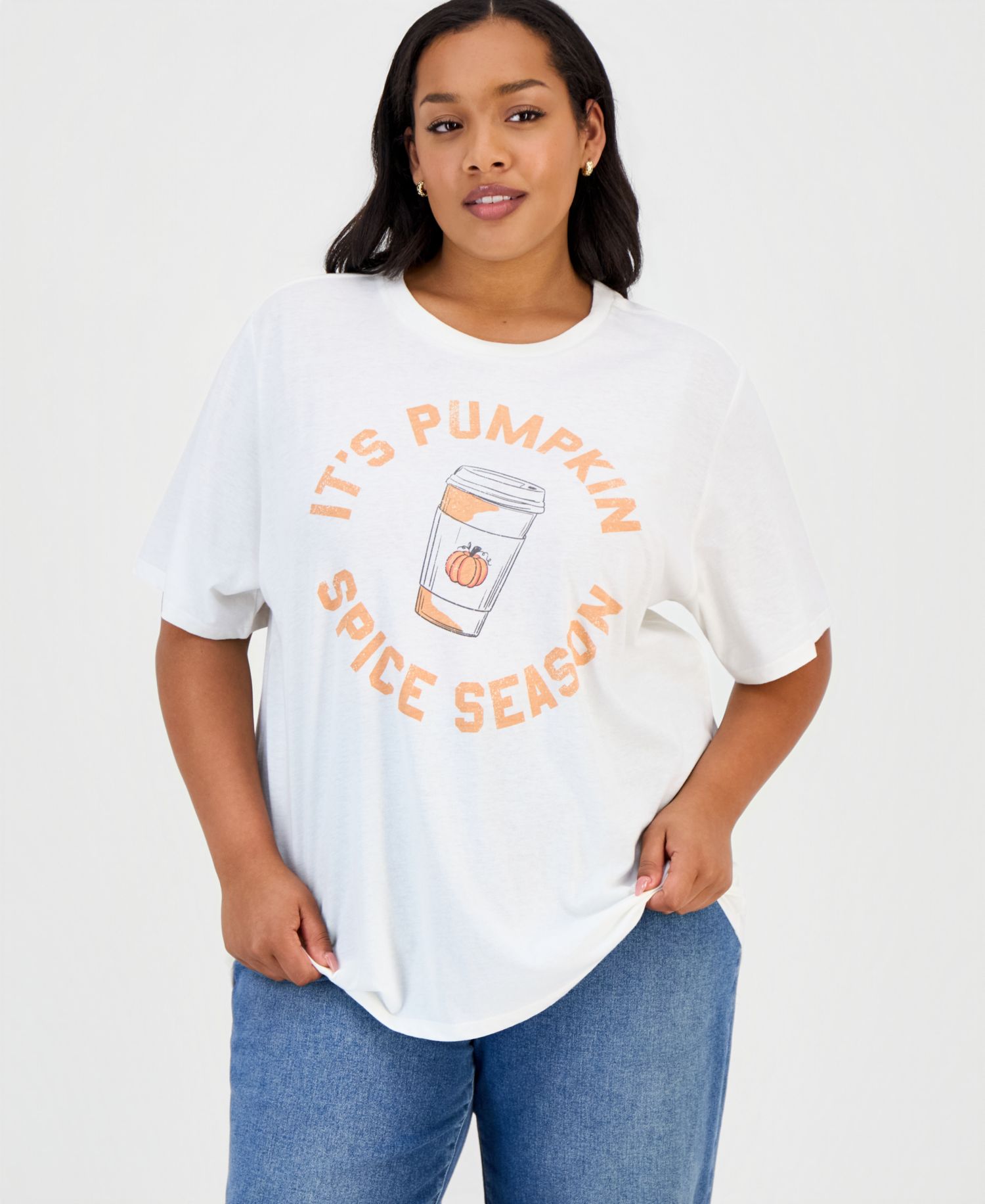 Trendy Plus Size Pumpkin Spice Graphic T-Shirt