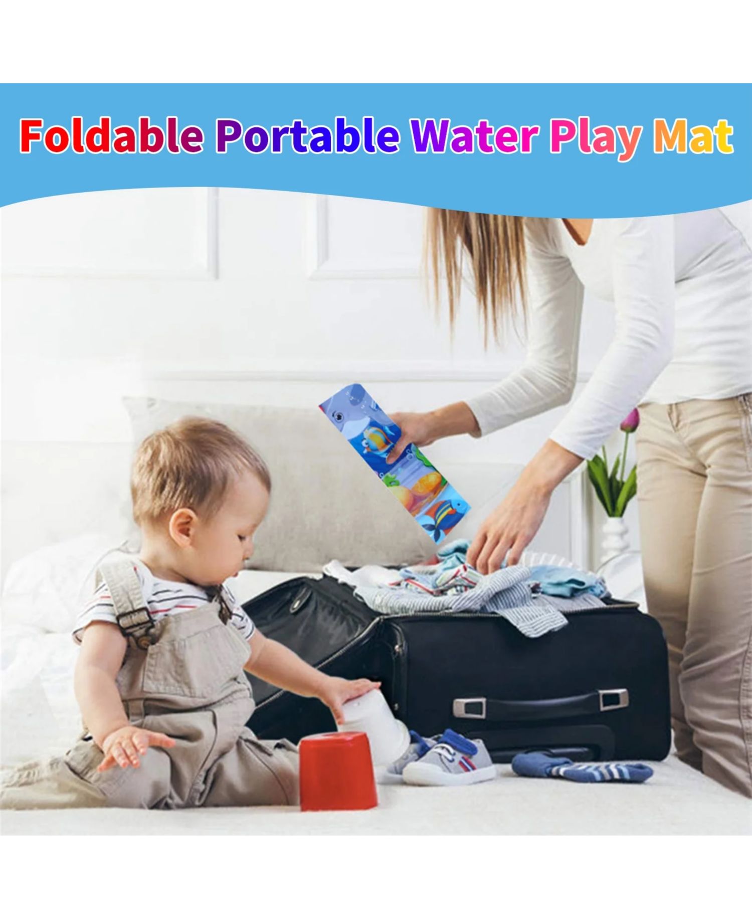 Tummy Time Water Mat for Baby Inflatable Activity Center