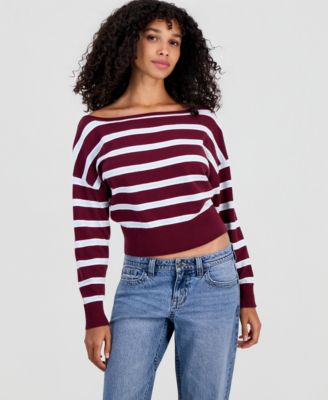 Juniors' Roll-Neck Slouchy Sweater