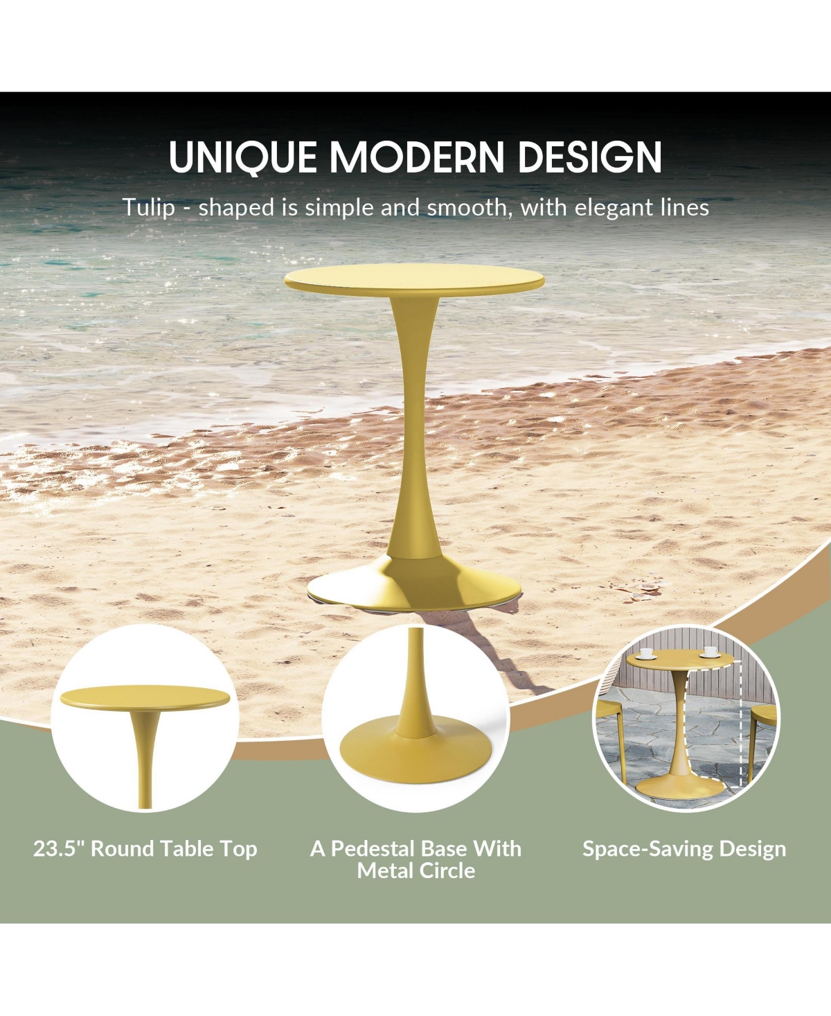 WestinTrends 3-Piece Indoor Outdoor Metal Patio Dining Table Set With Stackable Patio Chairs