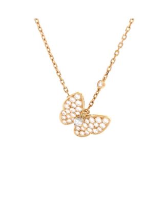 Two Butterfly Pendant Necklace
