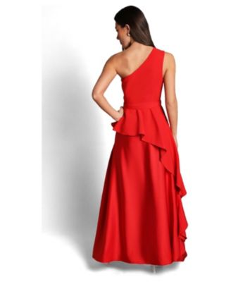 red long dress macys Red Satin Dress