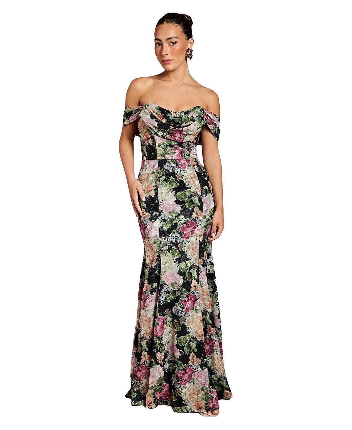 Coast Women's Floral Bardot Maxi Dress view 1 — MAYCSS fashion products