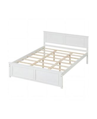 Modern Platform Bed Frame with Wooden Headboard
