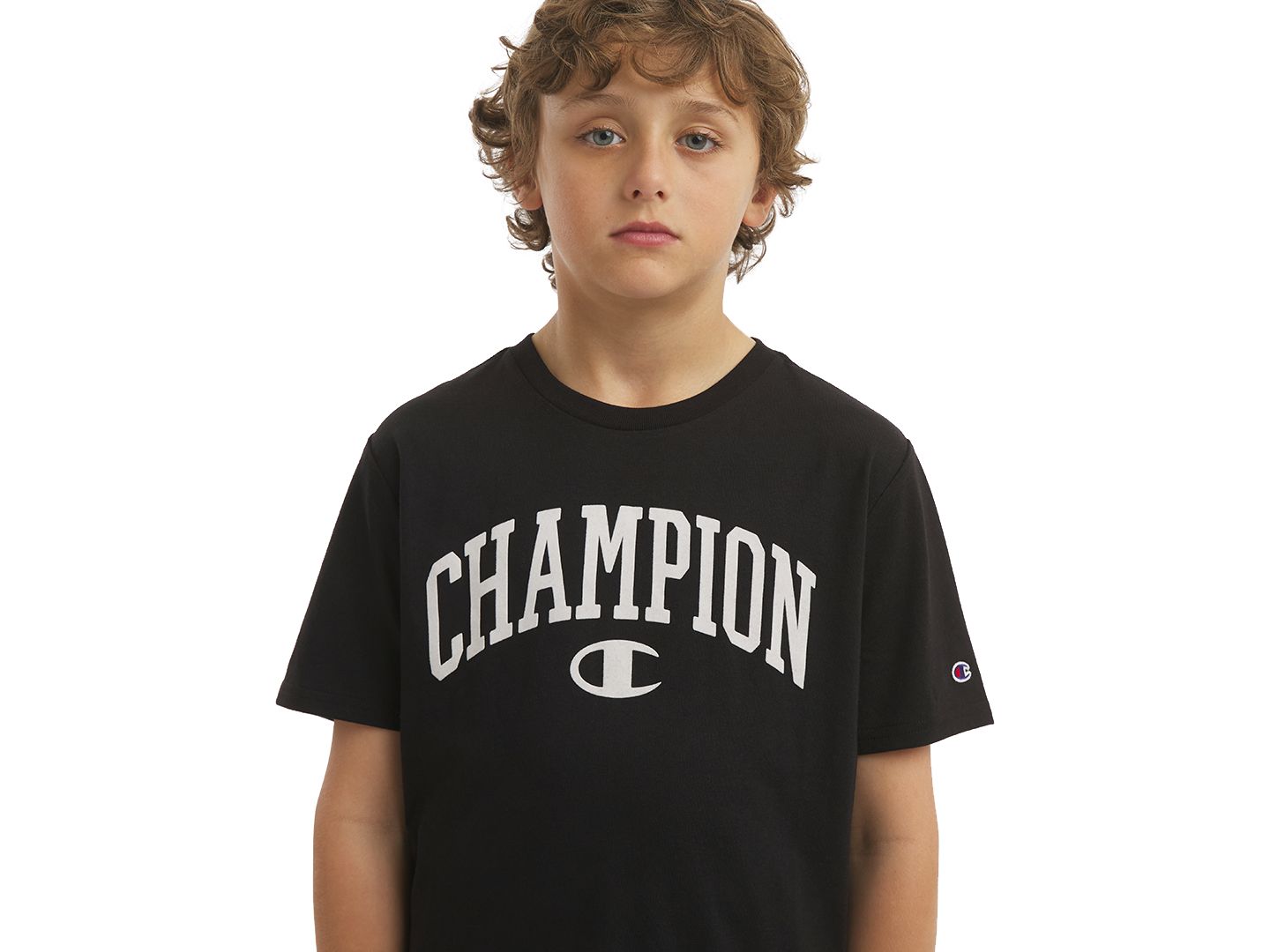 Футболка Champion Graphic Short-Sleeve T-Shirt для мальчиков, цвет: Чёрный — фото 3