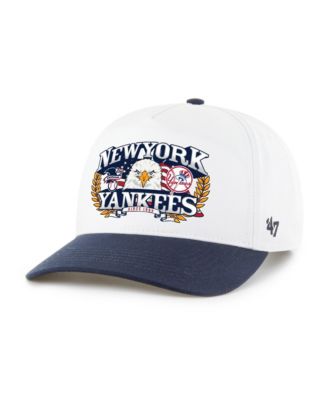 Men's White, Navy New York Yankees Americana Eagle Hitch Adjustable Hat