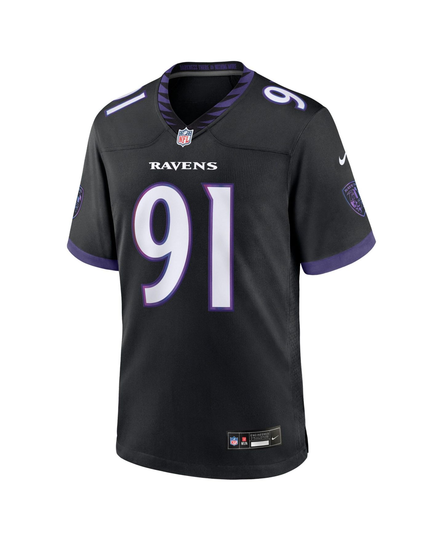 Мужской топ Nike Trey Hendrickson Black Baltimore Ravens Alternate Game Jersey — фото 3