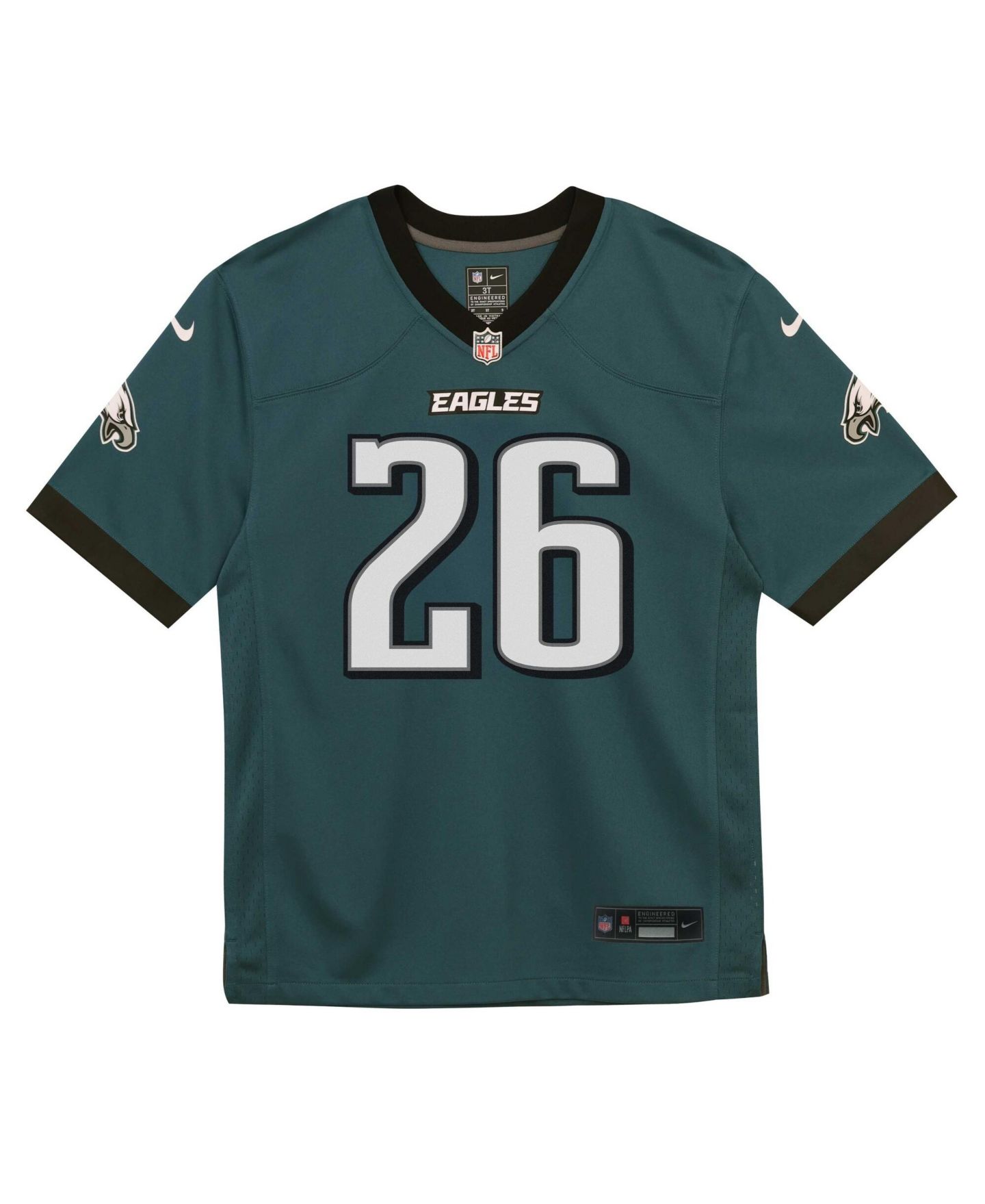 Детское джерси Nike Saquon Barkley Philadelphia Eagles Team Game, Midnight Green — фото 3