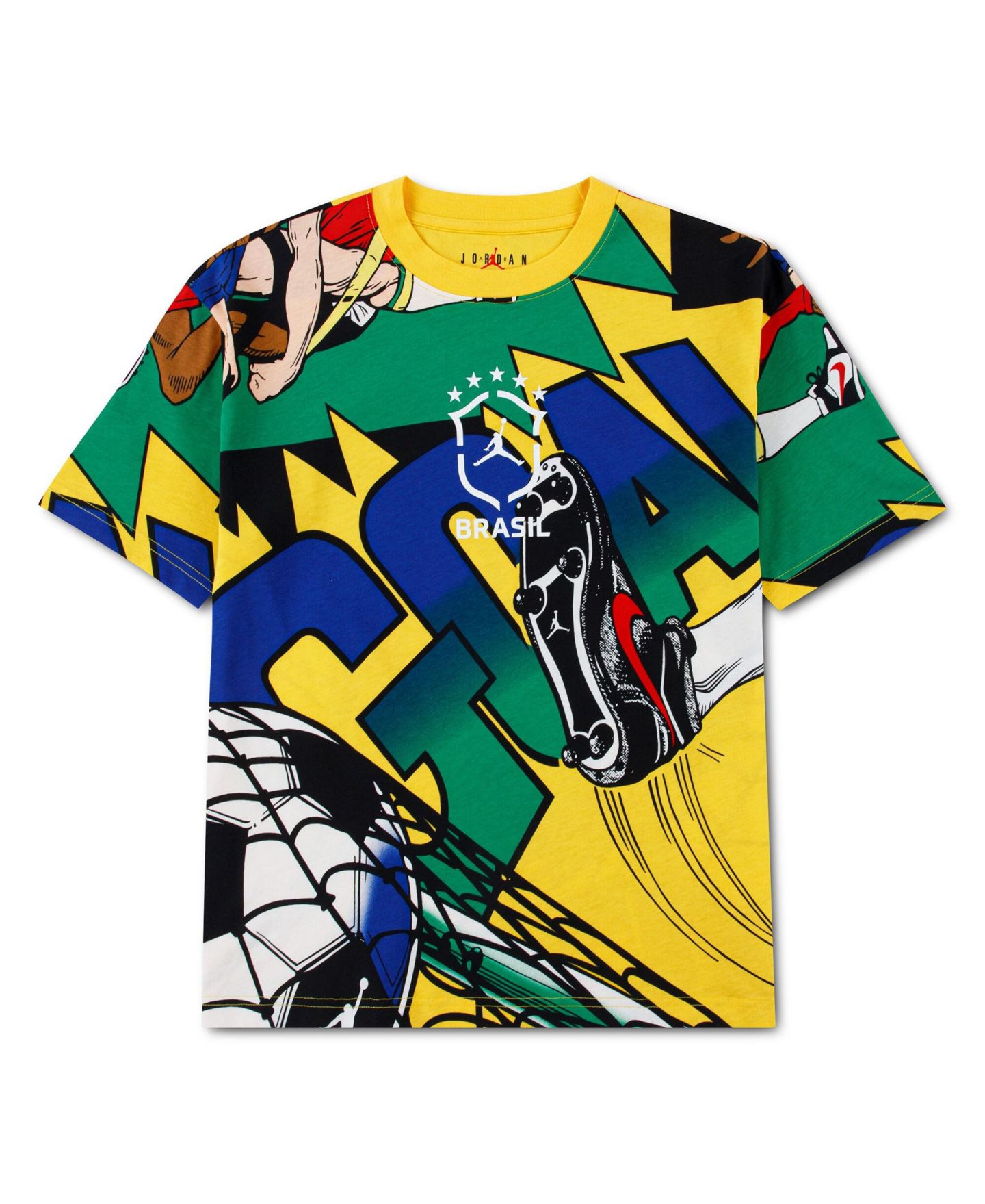 Детская футболка Jordan Yellow Brazil National Team Boxy Goal — фото 3