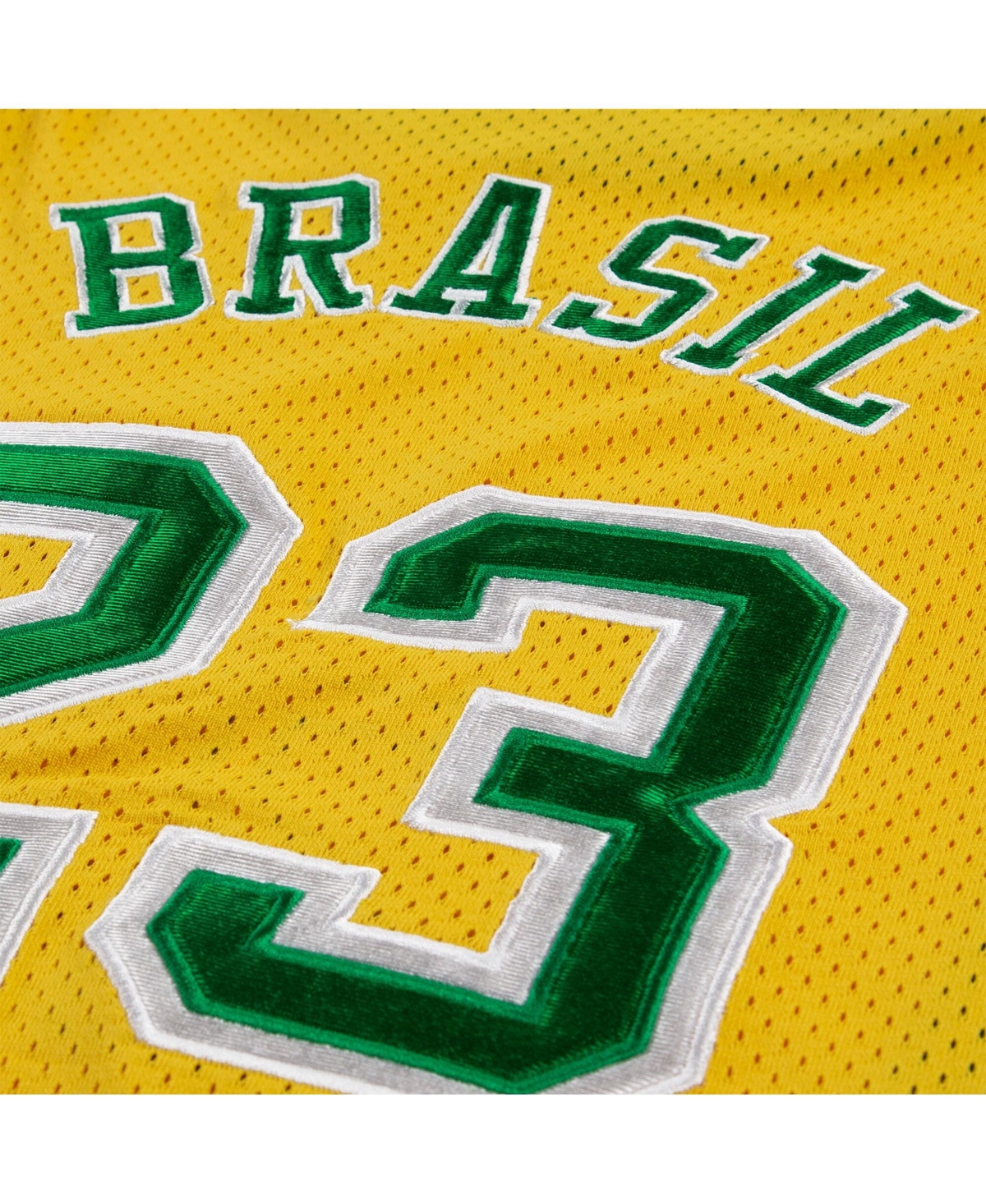 Jordan Big Boys and Girls Yellow Brazil National Team Mesh Basketball Fashion Jersey