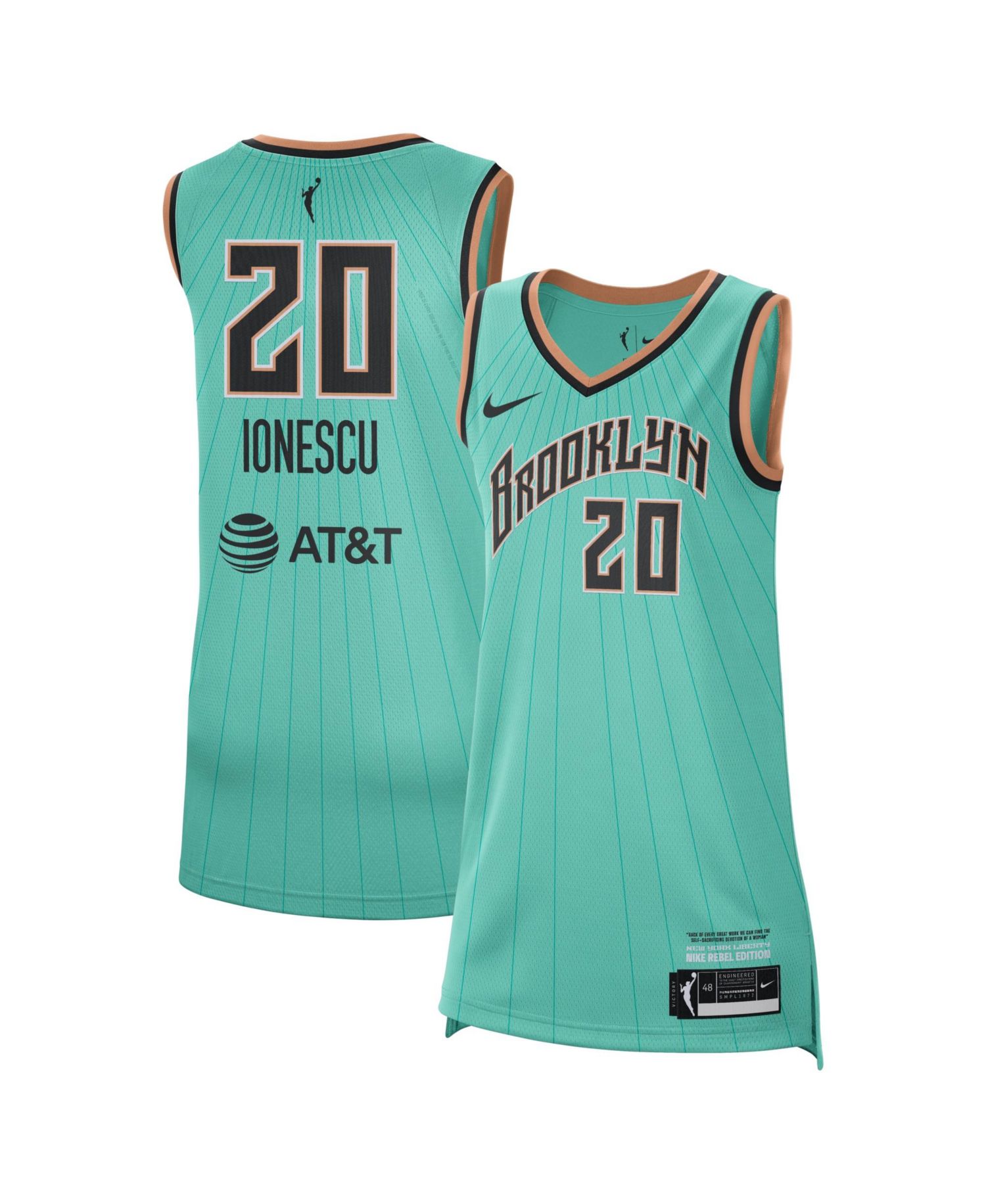 Men's and Women's Sabrina Ionescu Mint New York Liberty Victory Jersey - Rebel Edition
