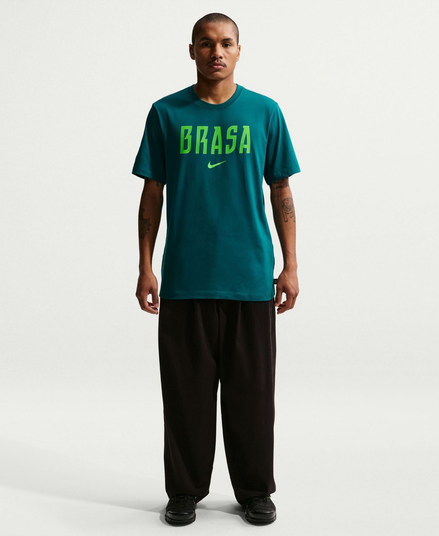 Men's Green Brazil National Team Wordmark T-Shirt