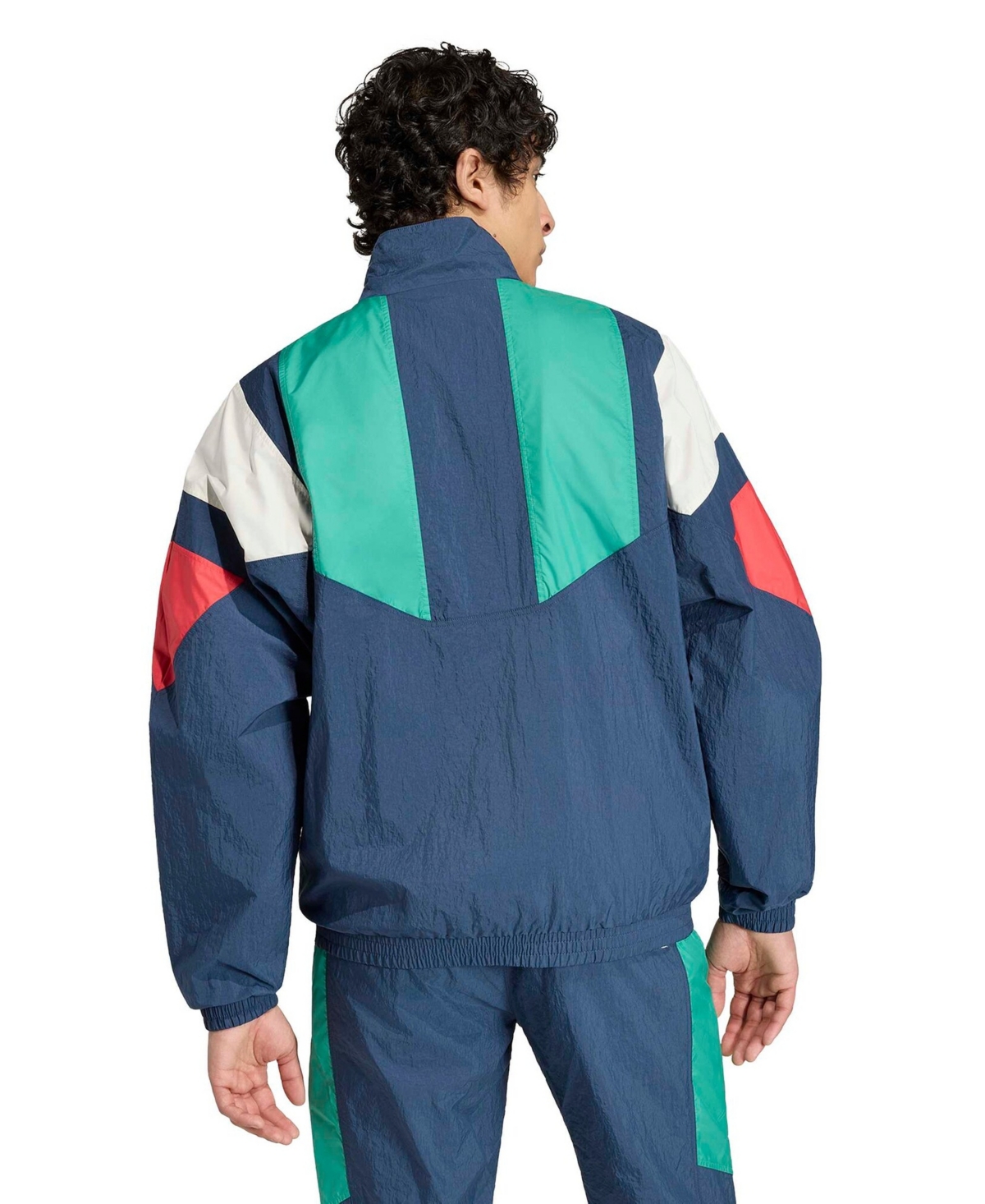 Adidas Men's Blue Italy National Team Eqt Full-Zip TrackSweatshirt