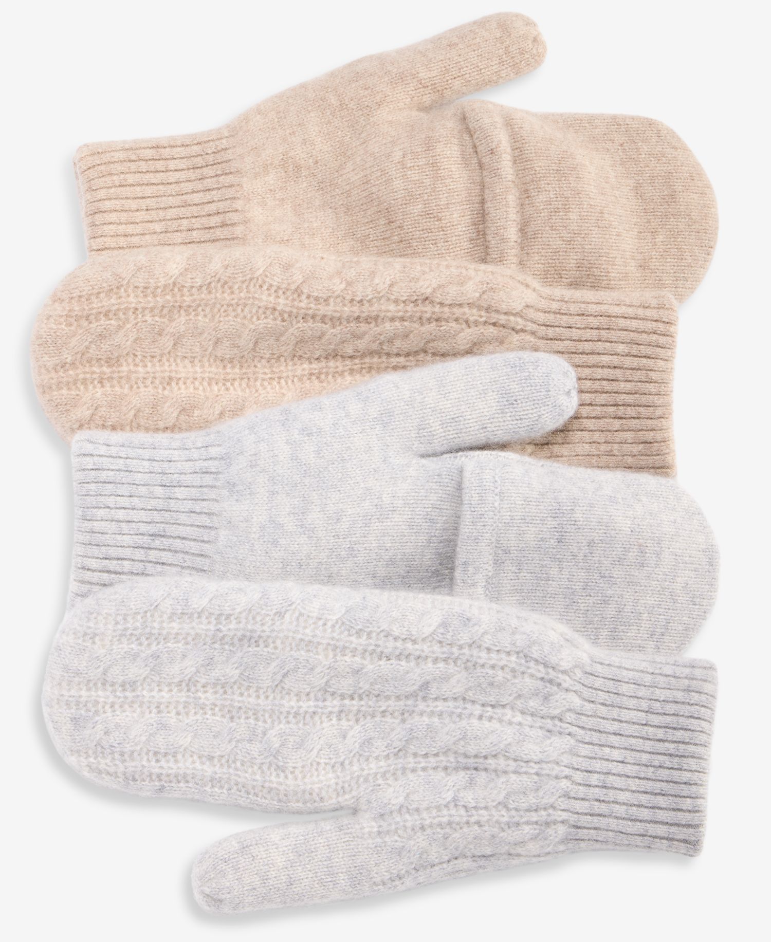 Solid Cashmere Nordic Mittens