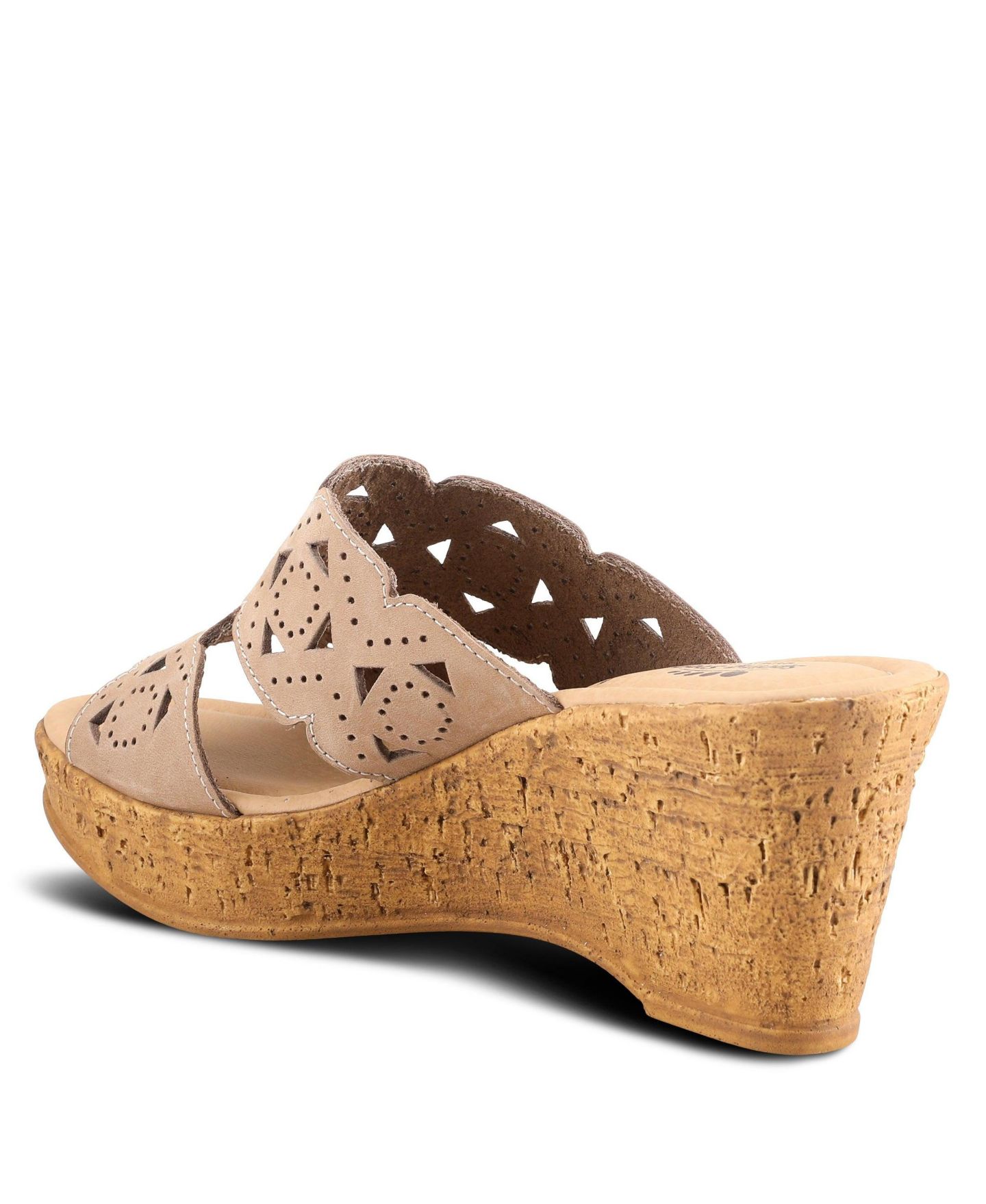 Женские сандалии Spring Step Flamyo Slide Sandal with Leather Upper, цвет: Бежевый нубуковый — фото 6