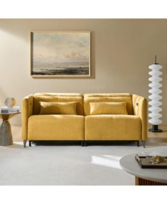 Teekam 73.25"W Power Reclining Zero Gravity Sofa with Adjustable Headrest And Footrest