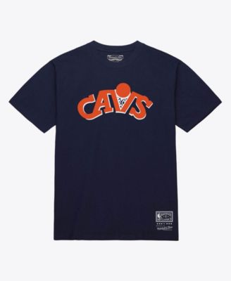 Men's and Women's Navy Cleveland Cavaliers Hardwood Classics Arch T-Shirt