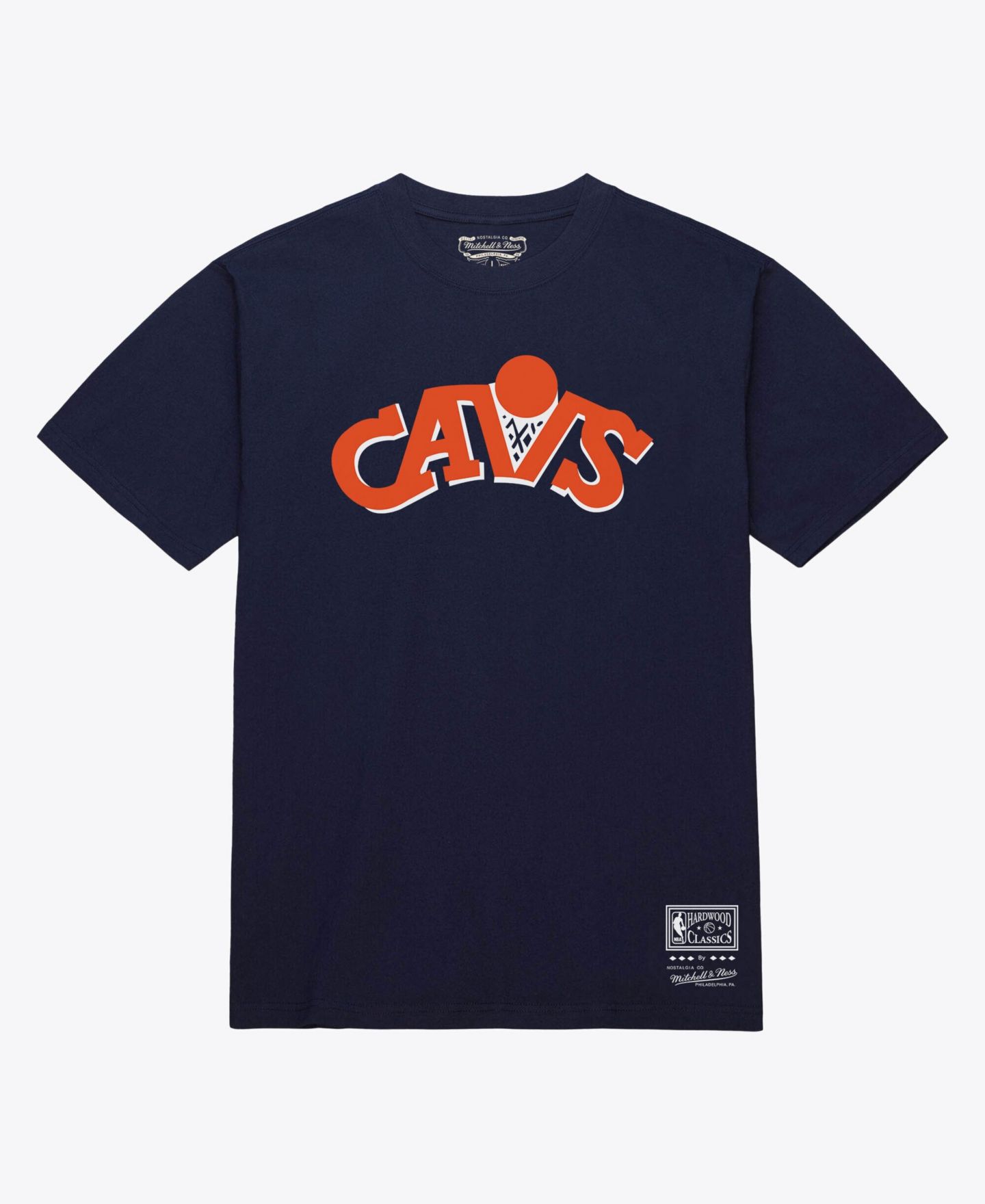 Футболка Mitchell & Ness Navy Cleveland Cavaliers Hardwood Classics Arch — фото 1