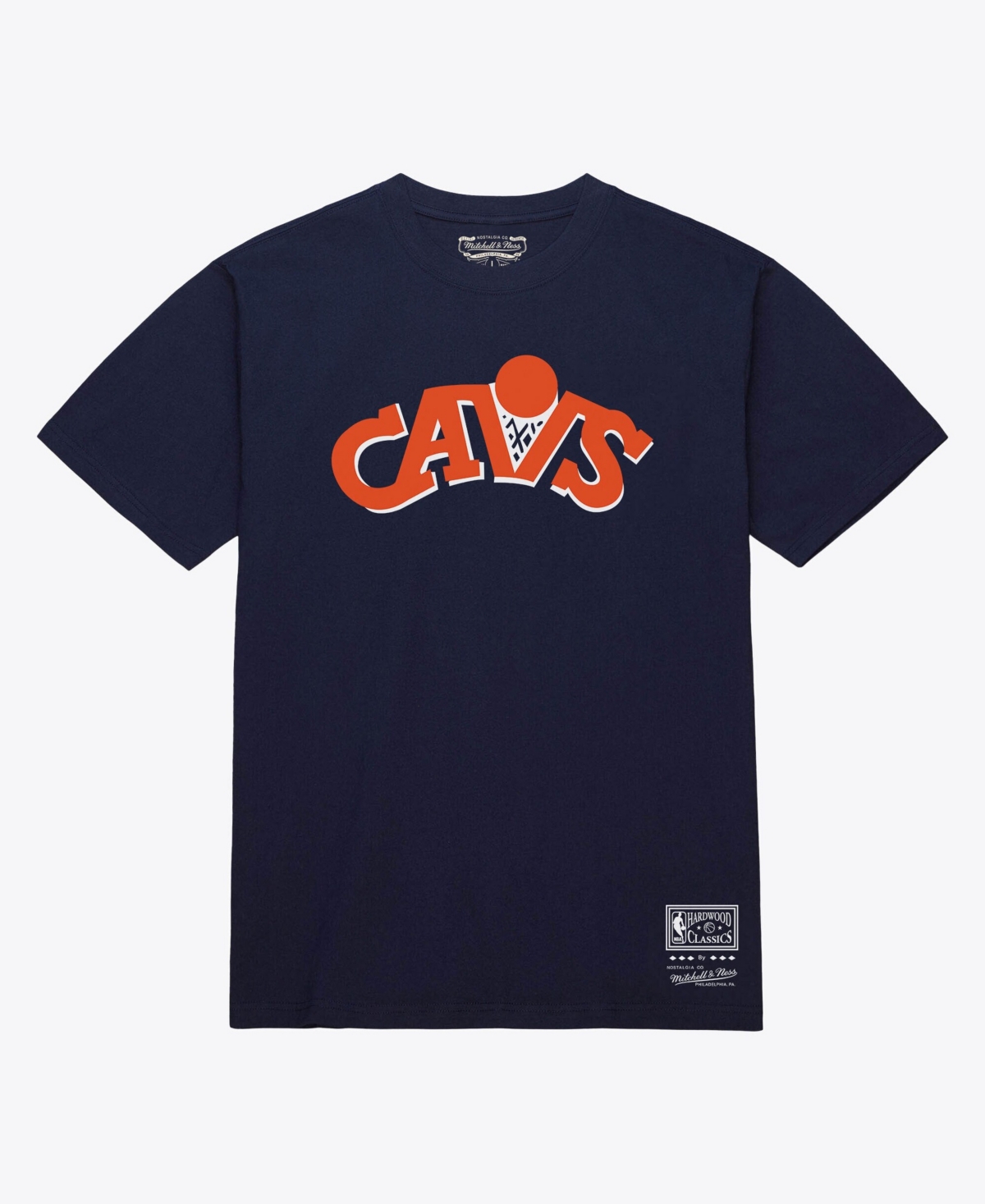 Mitchell & Ness Men's and Women's Navy Cleveland Cavaliers Hardwood Classics Arch T-Shirt