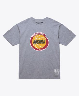 Men's and Women's Heather Gray Houston Rockets Hardwood Classics Arch T-Shirt