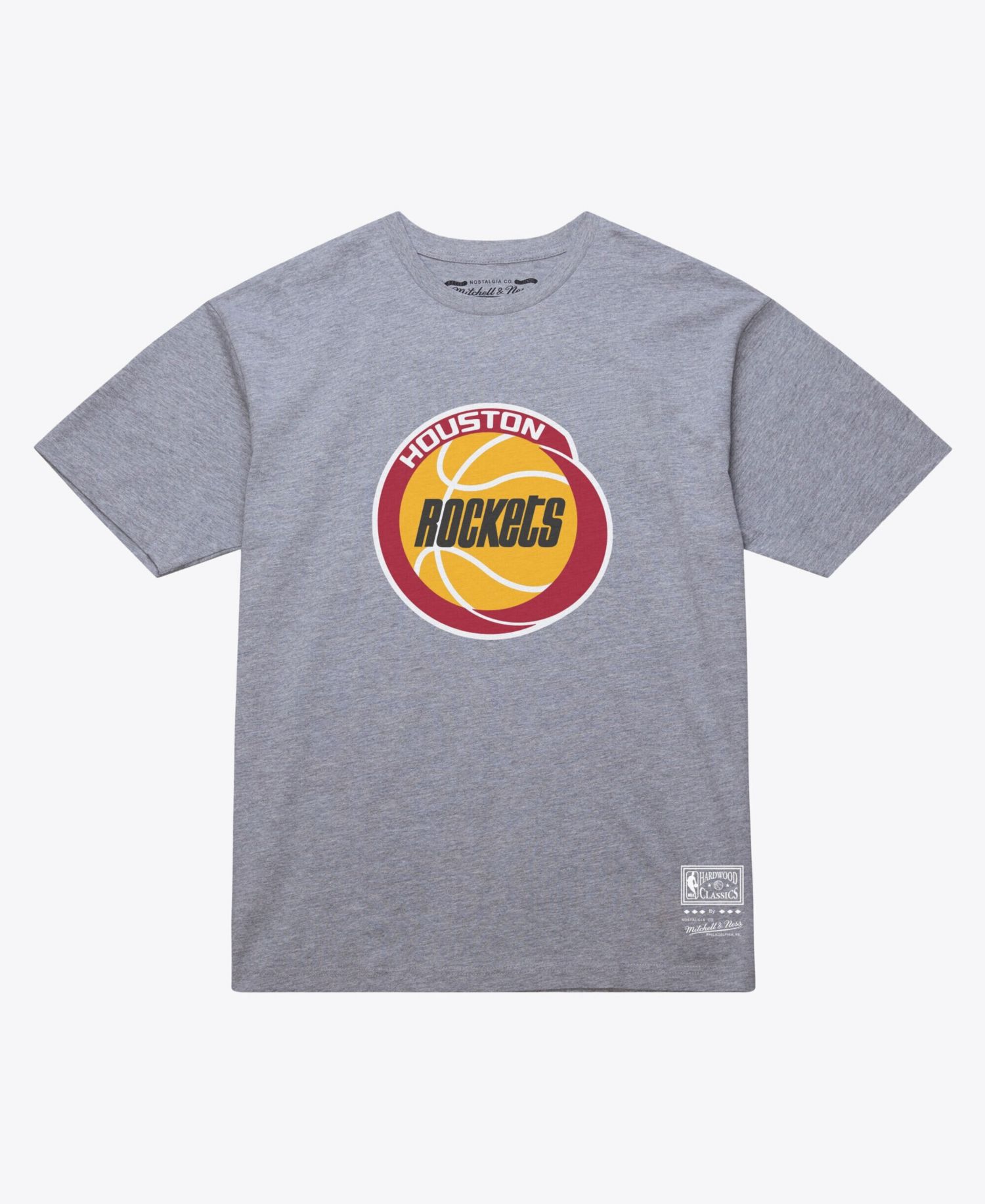 Men's and Women's Heather Gray Houston Rockets Hardwood Classics Arch T-Shirt