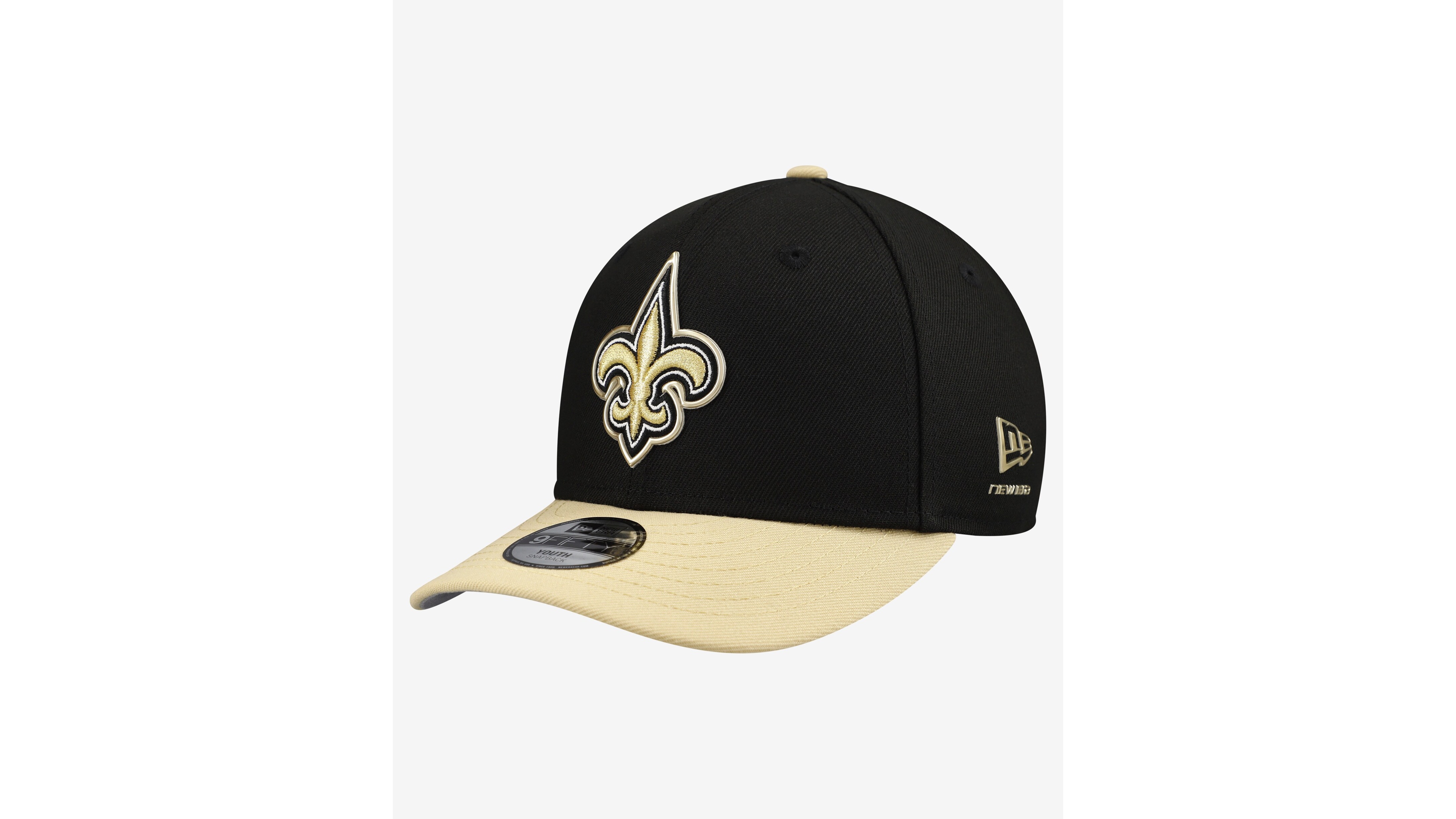 New Era Big Boys and Girls Black/Gold New Orleans Saints 2026 Nfl Draft Pre-Curved 9FIFTY Snapback Hat