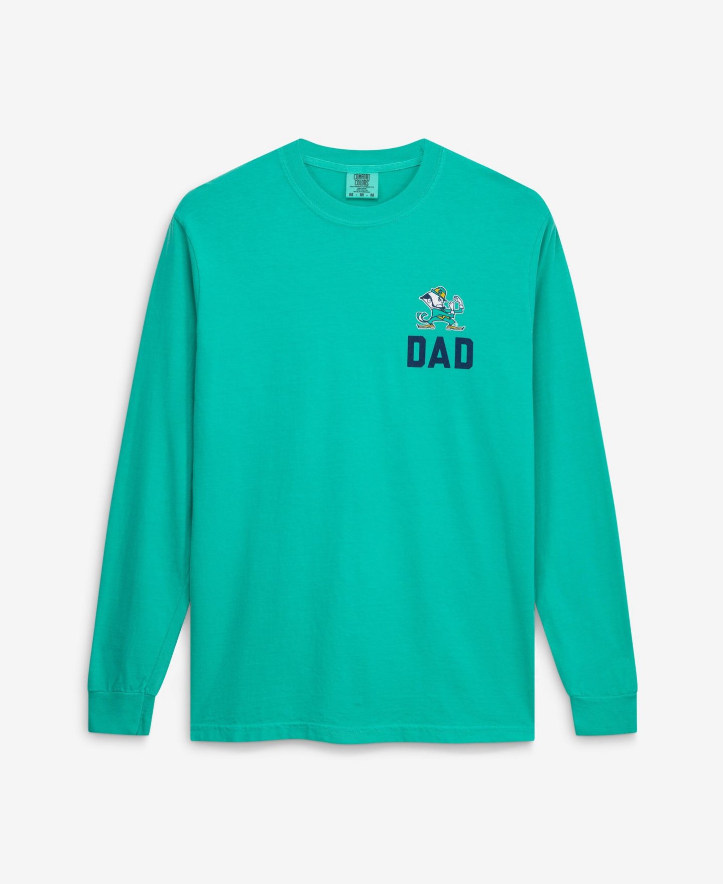Мужская футболка Image One Green Notre Dame Fighting Irish Father's Day Campus Drawing Long Sleeve — фото 3